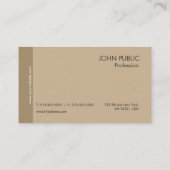 Carte De Visite Simple moderne professionnel élégant Brown et beig (Dos)