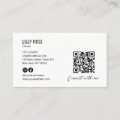 Carte De Visite Simple moderne professionnel Turquoise bleu (Dos)