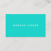 Carte De Visite Simple moderne professionnel Turquoise bleu (Devant)