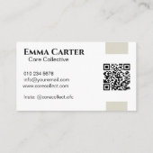 Carte De Visite Simple moderne Quatre Photo Collage Fitness (Dos)