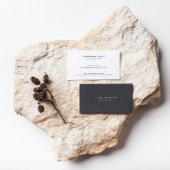 Carte De Visite Simple moderne réversible gris et blanc