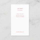 Carte De Visite Simple moderne Rose de coiffeur ciseaux or blanc (Dos)