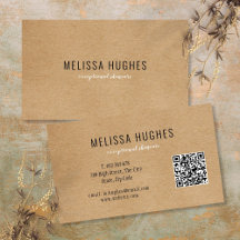 Simple moderne Rustique Kraft QR Code