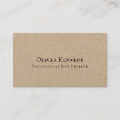 Carte De Visite Simple Moderne Rustique Papier Kraft Premium   (Devant)