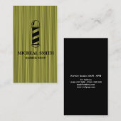 Carte De Visite Simple moderne Rustique Pole Barber Shop (Devant / Derrière)