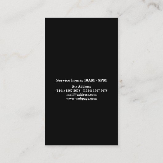 Carte De Visite Simple moderne Rustique Pole Barber Shop (Dos)