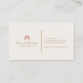 Carte De Visite Simple Moderne Script Tendance Arc-en-ciel (Dos)
