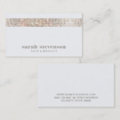 Carte De Visite Simple moderne Séquins FAUX Beauté et mode (Devant / Derrière)