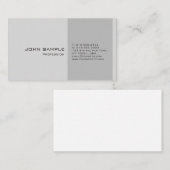 Carte De Visite Simple moderne simple professionnel élégant gris (Devant / Derrière)