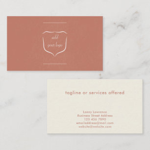 Carte De Visite Simple Moderne Terracotta Ajouter un Logo Professi