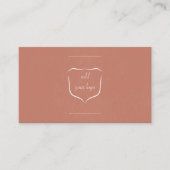 Carte De Visite Simple Moderne Terracotta Ajouter un Logo Professi (Devant)