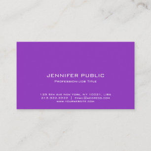 Carte De Visite Simple moderne violet bleu élégant professionnel