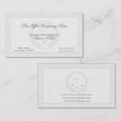 Carte De Visite Simple Monochromatique Et Damas Procureur En Droit (Devant / Derrière)