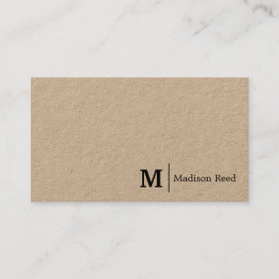 Carte De Visite Simple Monogram Entreprise