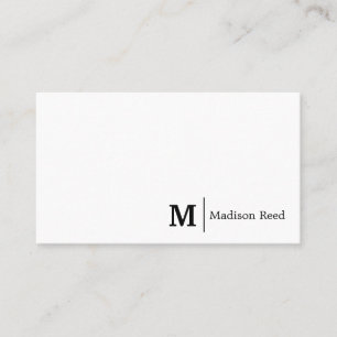 Carte De Visite Simple Monogram Entreprise