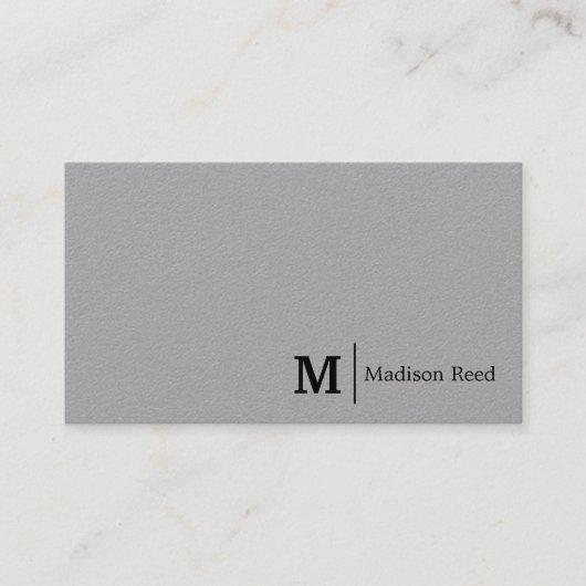Carte De Visite Simple Monogram Entreprise  (Devant)