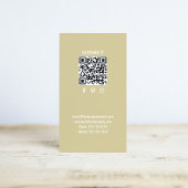 Carte De Visite Simple Monogram QR Code Burgundy | Connect with Me