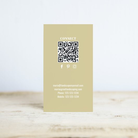 Carte De Visite Simple Monogram QR Code Burgundy | Connect with Me