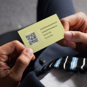 Carte De Visite Simple Monogram QR Code Orange | Connect with Me