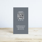 Carte De Visite Simple Monogram QR Code Red | Connect with Me