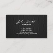 Carte de visite simple Monogram Wine Guide (Dos)