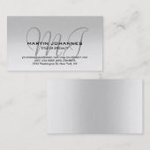 Carte de visite simple Monogramme à la mode (Devant / Derrière)