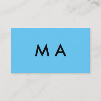 Carte De Visite Simple monogramme ajouter votre nom lettre man min