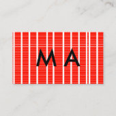 Carte De Visite Simple monogramme ajouter votre nom lettre man min (Devant)