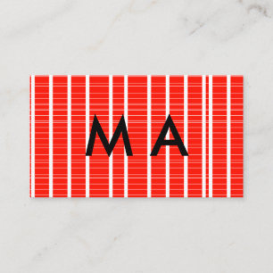 Carte De Visite Simple monogramme ajouter votre nom lettre man min