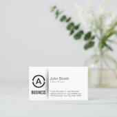 Carte de visite simple Monogramme Chauffeur simple (Debout devant)