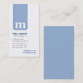 Carte de visite simple Monogramme Designer (lilas) (Devant / Derrière)