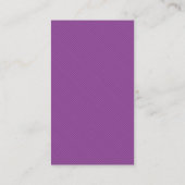 Carte de visite simple Monogramme Designer (violet (Dos)