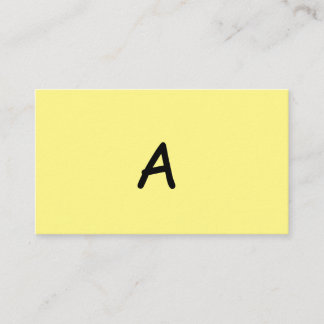 Carte De Visite simple monogramme élégant minimaliste moderne blan