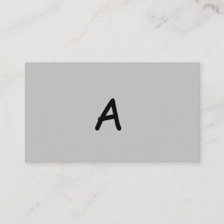 Carte De Visite simple monogramme élégant minimaliste moderne blan