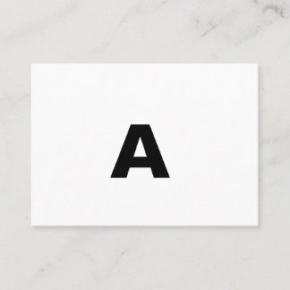 Carte De Visite simple monogramme élégant minimaliste moderne blan