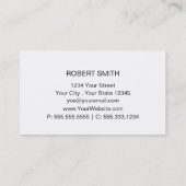 Carte De Visite Simple monogramme et plaque nominative (Dos)