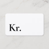 Carte De Visite Simple Monogramme Initiales Logo Blanc Moderne QR (Devant)