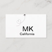 Carte De Visite Simple monogramme minimal ajouter le phot du plan  (Dos)