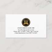 Carte De Visite Simple Monogramme Nom Camionnage (Dos)