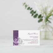 Carte De Visite Simple Monotone Flower personnel (Debout devant)