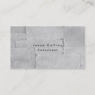 Carte De Visite Simple Mur gris clair minimaliste moderne