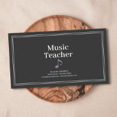 Carte De Visite Simple Music Teacher