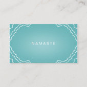 Carte De Visite Simple Namaste Yoga Enseignant Aqua Turquoise (Devant)