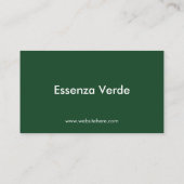 Carte De Visite Simple Naturel Professionnel Botanique Vert Foncé (Dos)