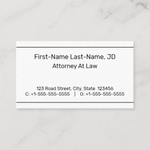 Carte de visite simple, neutre et simple