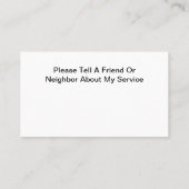 Carte De Visite Simple New Electrician Service Business Cards (Dos)