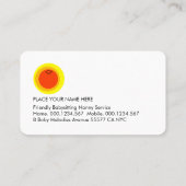 Carte De Visite Simple Night and Day Babysitting Service (Dos)