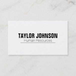Carte De Visite Simple   Noir/Blanc