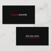 Carte De Visite Simple noir blanc (Devant / Derrière)