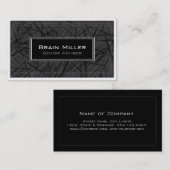 Carte De Visite Simple noir blanc moderne professionnel (Devant / Derrière)